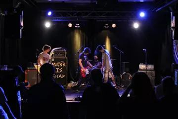 On stage in Antwerp, Belgium. Pic by Br'er Lapin.