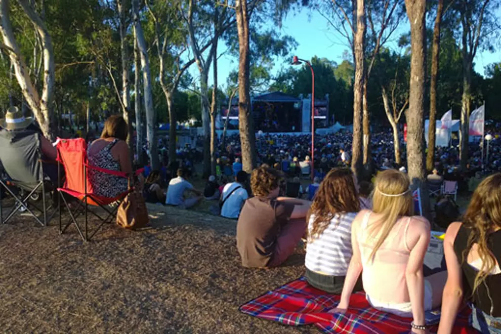 Fans in the park