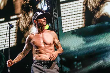 Anthony Kiedis & Red Hot Chili Peppers at Big Day Out, Syd 2013. Pic by Cole Bennetts