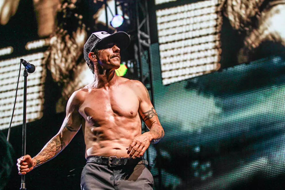 Anthony Kiedis & Red Hot Chili Peppers at Big Day Out, Syd 2013. Pic by Cole Bennetts