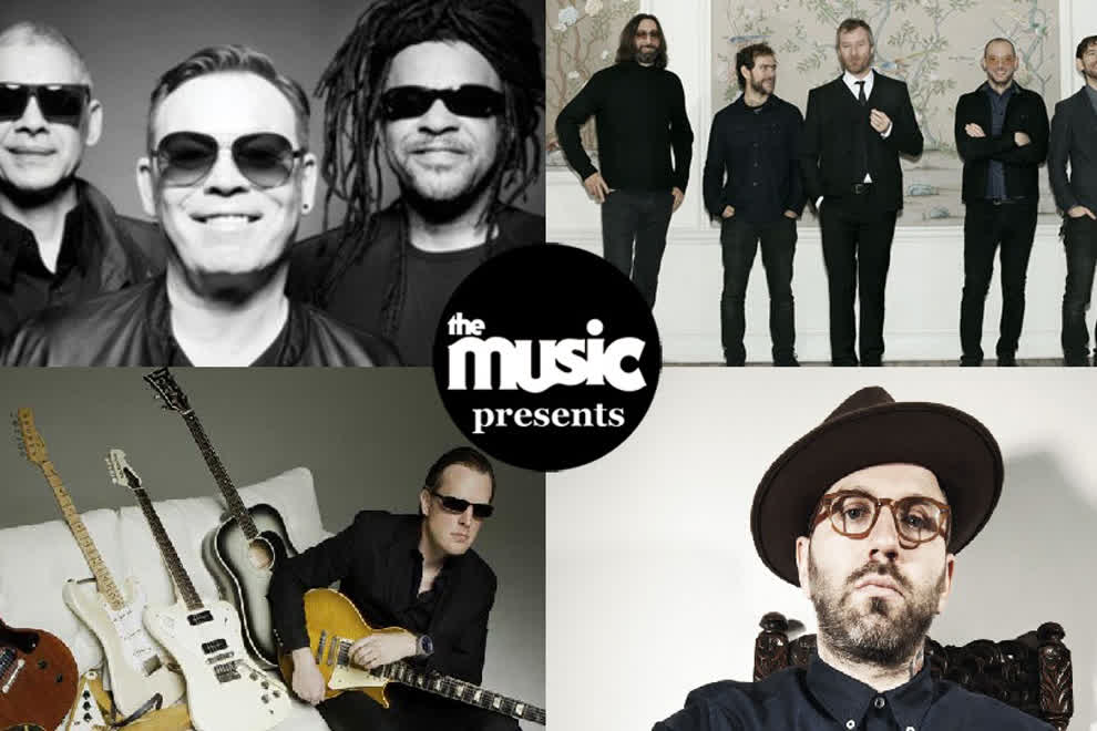 Clockwise from top left: UB40, The National, City & Colour, Joe Bonamassa