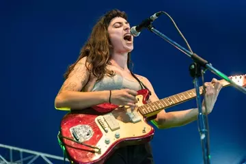 Camp Cope @ Falls Byron. Pic by Oliver Wolf