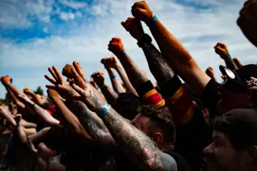 Fans watching Machine Head at Good Things Festival 2025