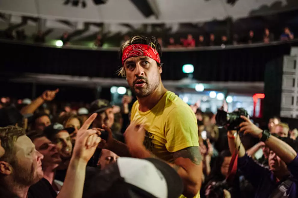Crowd get amongst the show at Sydney's Hits & Pits. Pic by Clinton Bryant