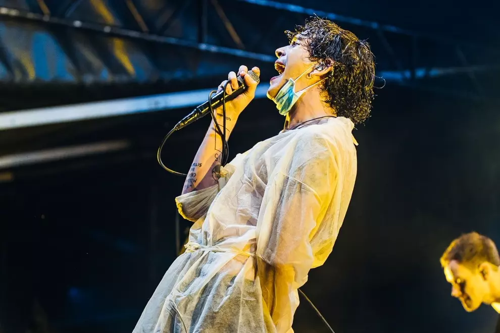 Healy & The 1975 @ Laneway Festival, Sydney in February. Pic by Jordan Munns