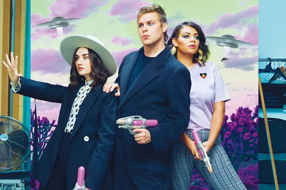 Meg Mac, A Swayze, Thelma Plum. Photo by Kane Hibberd.