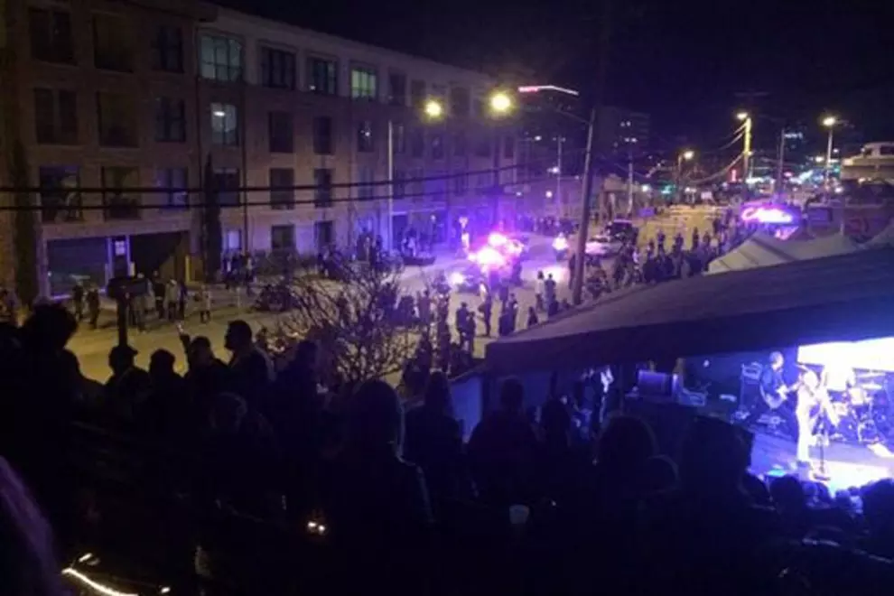 An image from the scene from @Spinmagazine's Twitter account