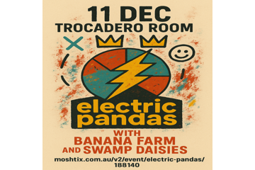 Electric Pandas with Swamp Daisies and Banana Farm