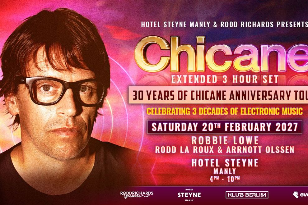 30 Years of Chicane, Australian National Tour | Manly