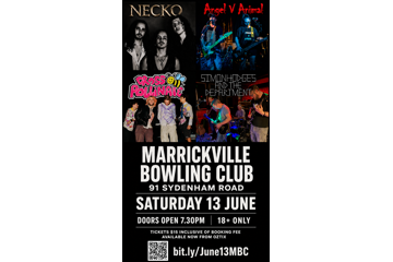 Necko + Supports At Marrickville Bowling Club