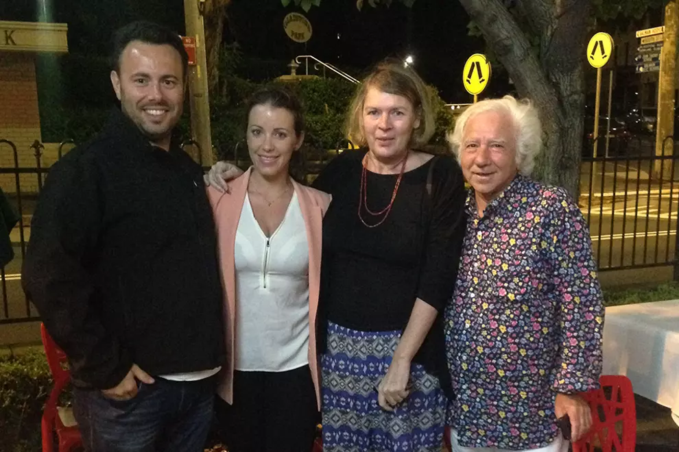 Left to Right: Michael Chase (Sebastian's son), Takara Sewett (Michael's partner), Kylie Greenlees, Sebastian Chase