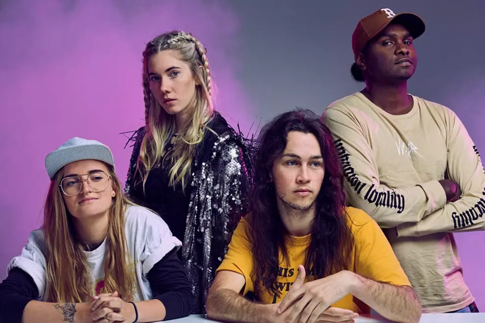 (L-R) G Flip, Woodes, Didirri and Baker Boy. Photos by Kane Hibberd.