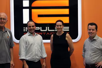 Paul Freney (MusicShop.com.au), David Barzilay (IE Online Manager), Susie Bass (MusicShop.com.au), Craig Thompson (IE Executive Director)