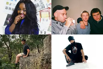 Clockwise from top left: Tkay Maizda, DMA's, L-FRESH The LION, D.D Dumbo