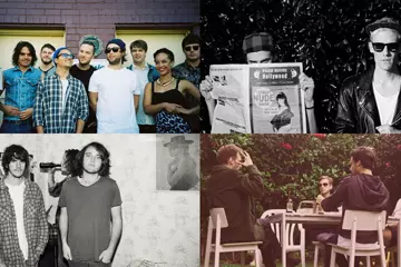 Clockwise from top left: Saskwatch, Wax Witches, Spookyland, The Love Junkies