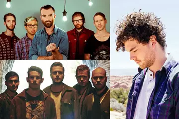 Clockwise from top: Birds Of Tokyo, Vance Joy, Boy & Bear