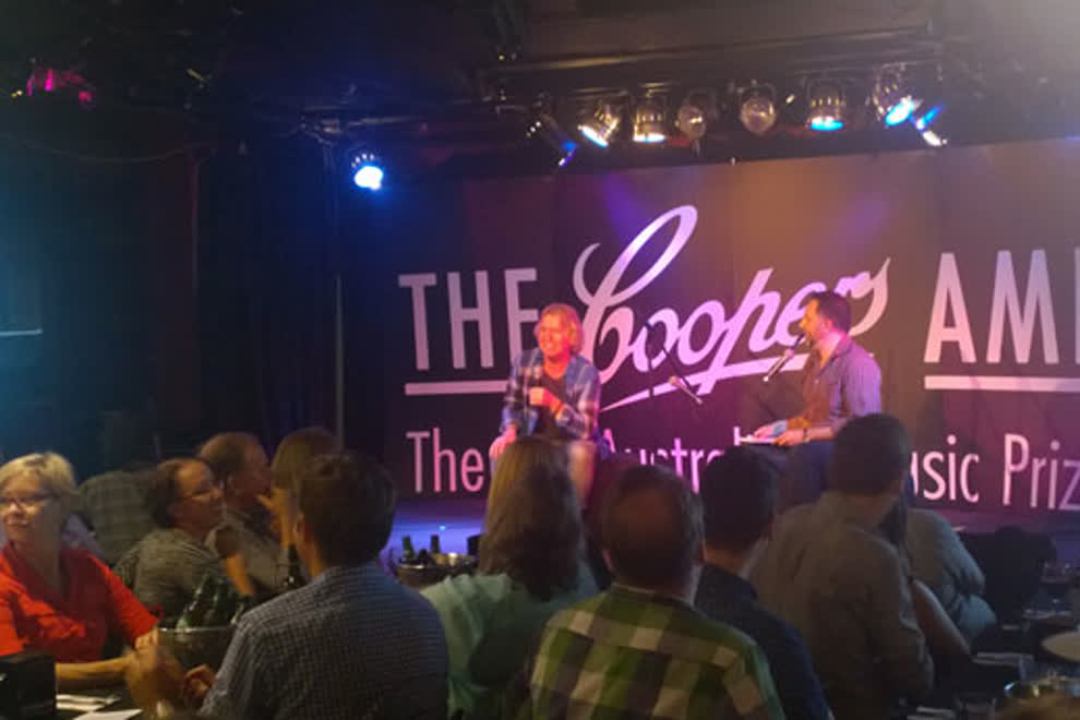 Lillywhite, on stage left, at The Coopers Amp
