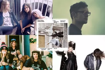 Clockwise from top left: Little May, The Kite String Tangle, Willow Beats, Dune Rats. Centre: Total Control's Typical System