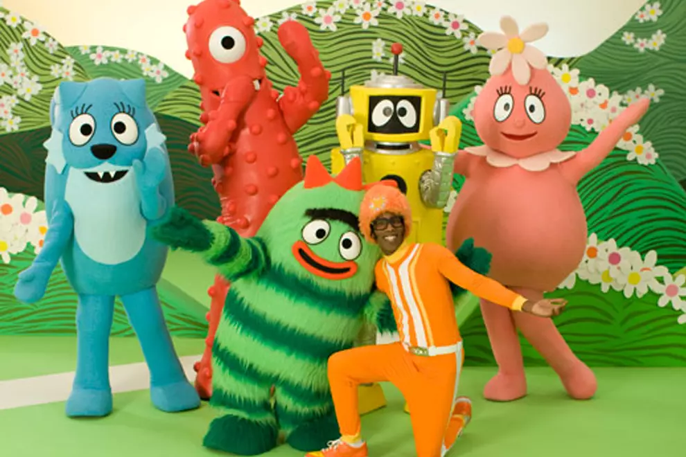 The Yo Gabba Gabba! gang with DJ Lance Rock