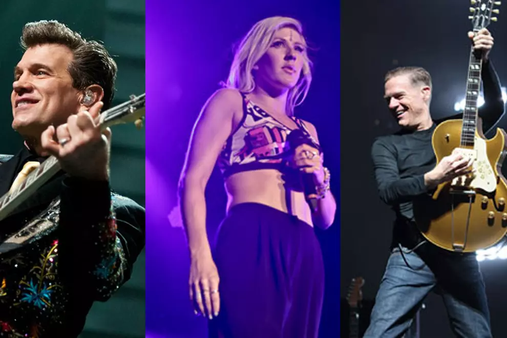 Left to right: Chris Isaak, Ellie Goulding, Bryan Adams