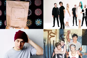Clockwise from top left: Sia, Sheppard, Illy, 5 Seconds Of Summer