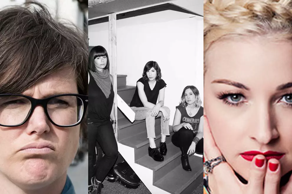 From left: Hannah Gadsby, Sleater-Kinney, Kate Miller-Heidke