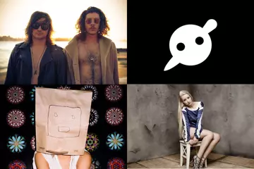 Clockwise from top left: Peking Duk, Knife Party, Iggy Azalea, Sia