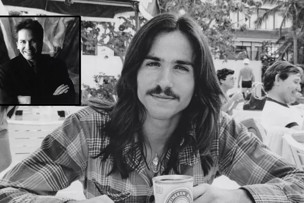 Mike Porcaro c. 1974 and, inset, 2011