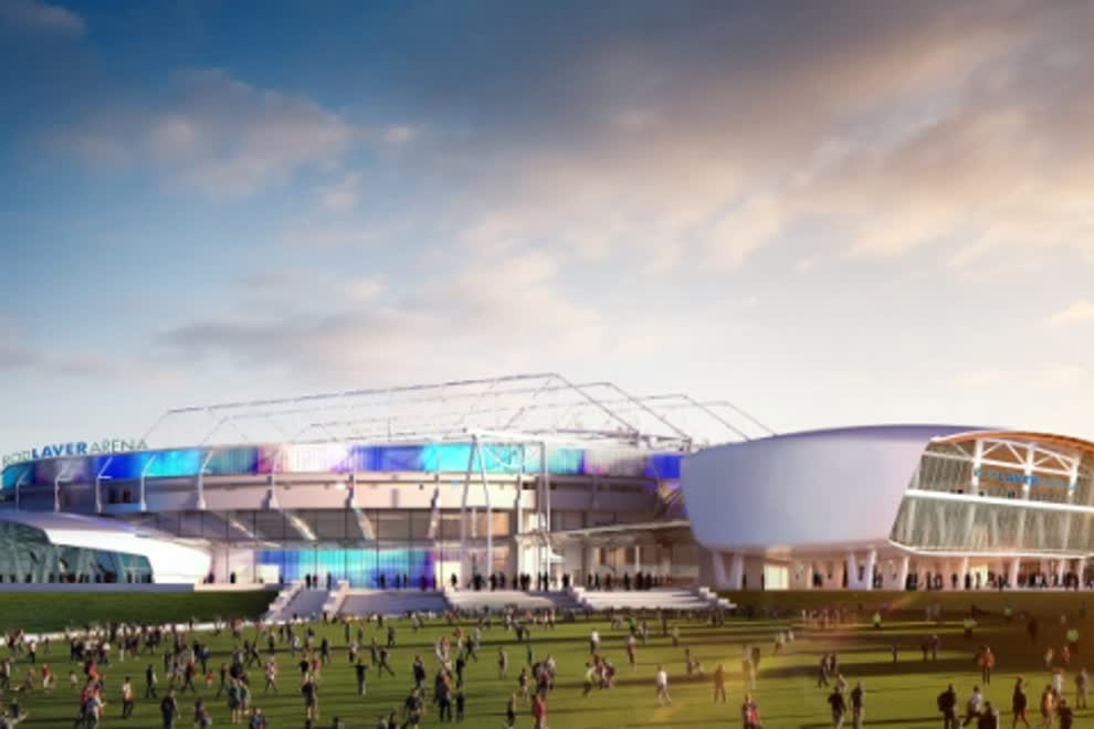 An artist's representation of the refurbished Rod Laver Arena