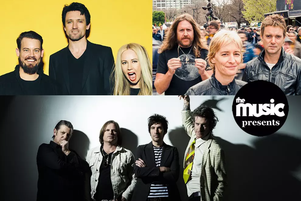 L-R clockwise: Something For Kate, Spiderbait, You Am I