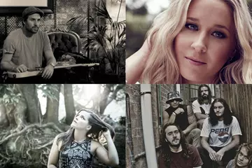 C'wise from top left: Mat McHugh, Catherine Britt, Lepers & Crooks, Ella Fence