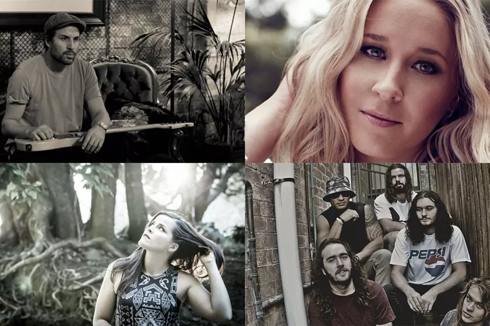 C'wise from top left: Mat McHugh, Catherine Britt, Lepers & Crooks, Ella Fence