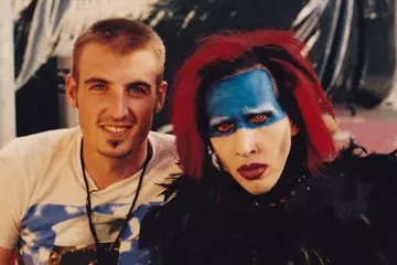 Jabba with Marilyn Manson, Sydney Big Day Out, 1999. All pics via Jabba