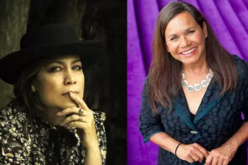 Kate Ceberano (left), Rhoda Roberts (right)