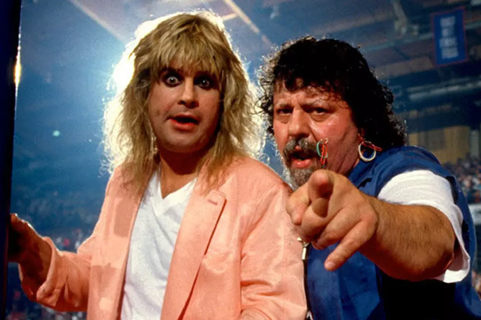 Ozzy Osbourne with Cap'n Lou Albano. Pic via WWE