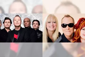 Simple Minds (left) & The B-52s (right)