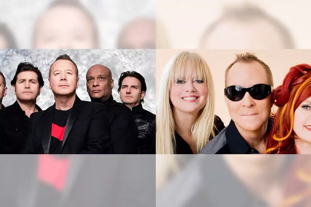 Simple Minds (left) & The B-52s (right)