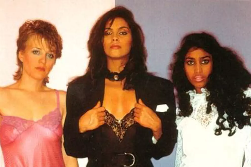 Vanity 6 (Denise Matthews middle). Pic via Facebook