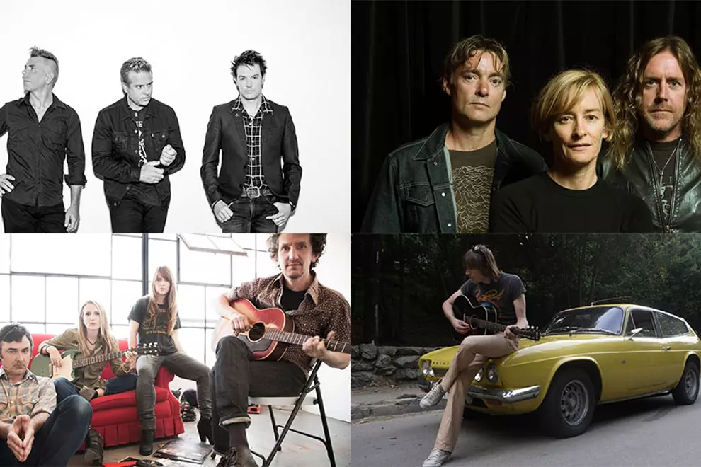 C'wise from top left: The Living End, Spiderbait, The Lemonheads' Evan Dando, Veruca Salt (pic: Alison Dyer)