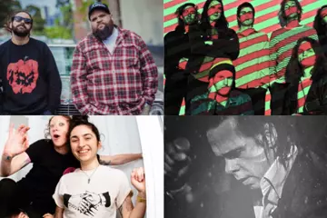 Clockwise L-R: AB Original, King Gizz, Nick Cave & Camp Cope