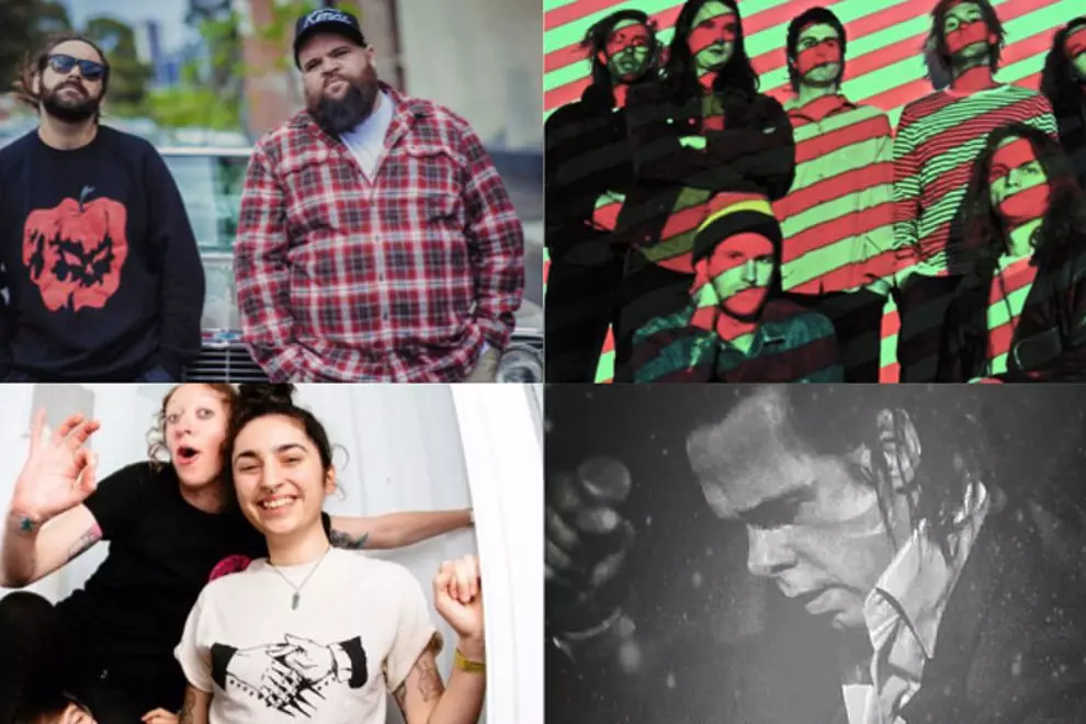 Clockwise L-R: AB Original, King Gizz, Nick Cave & Camp Cope