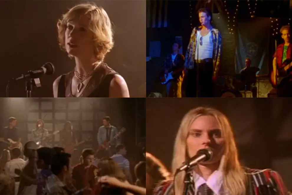 C'wise from top left: Angie Hart, 'Dingoes Ate My Baby', Aimee Mann, The Breeders. (Pics: buffy.wikia.com & YouTube)