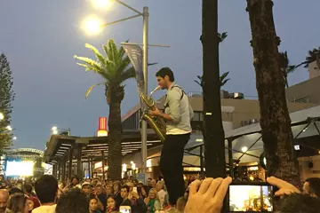 The Hot Potato Band. Pic by Mitch Knox