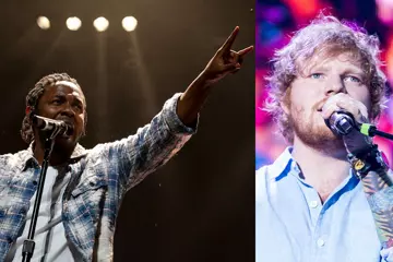 Lamar in Sydney, 2016 (pic by Josh Groom), Sheeran in Melbourne, 2015 (pic by Lucinda Goodwin)
