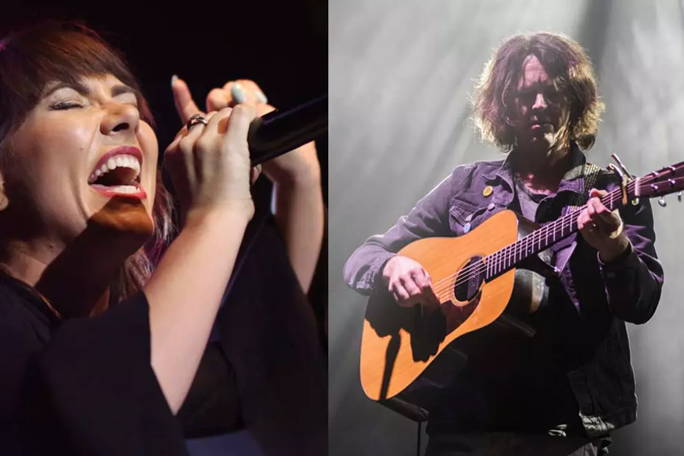 Ella Hooper of Killing Heidi (pic by Barry Schipplock) & Bernard Fanning (pic by Britt Andrews)