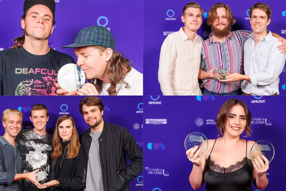 C'wise from top left: Violent Soho, Good Boy, Tia Gostelow, Cub Sport. Pics: John Stubbs
