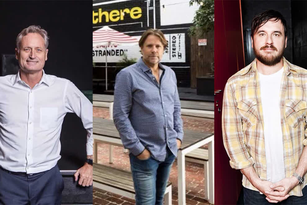 From left: Scott Hutchinson, John Collins, Paul Piticco