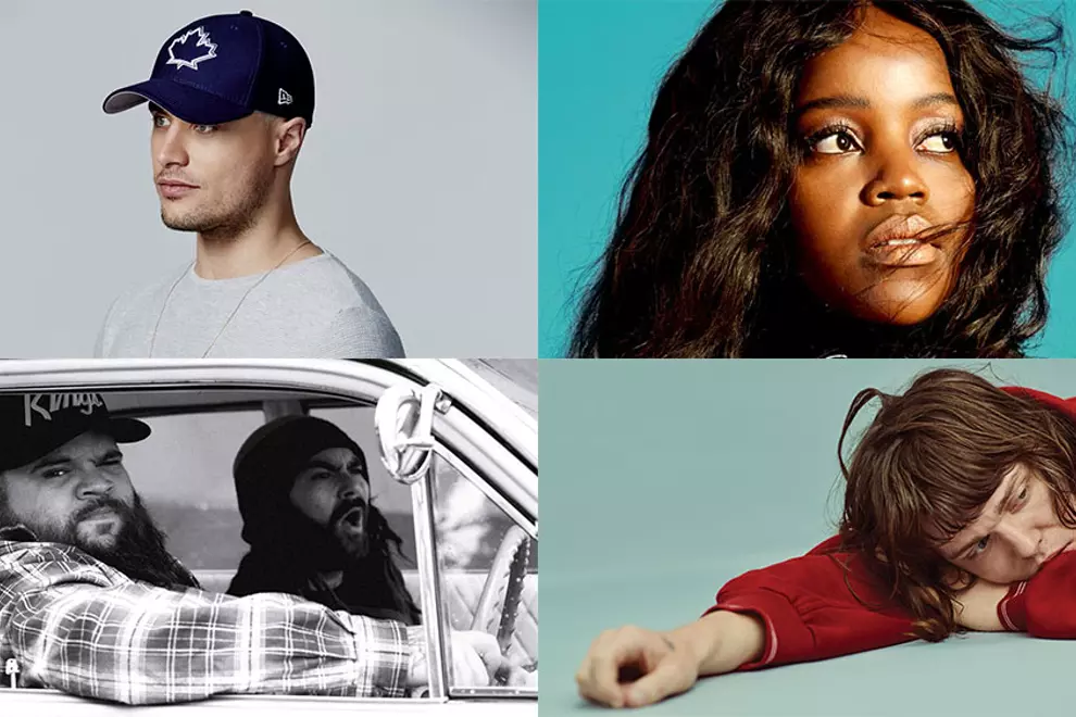 C'wise from top left: Illy, Tkay Maidza, Allday (pic: Kane Hibberd), A.B. Original