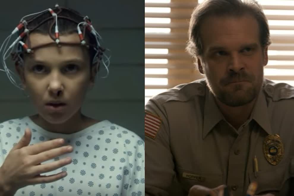 Millie Bobby Brown and David Harbour