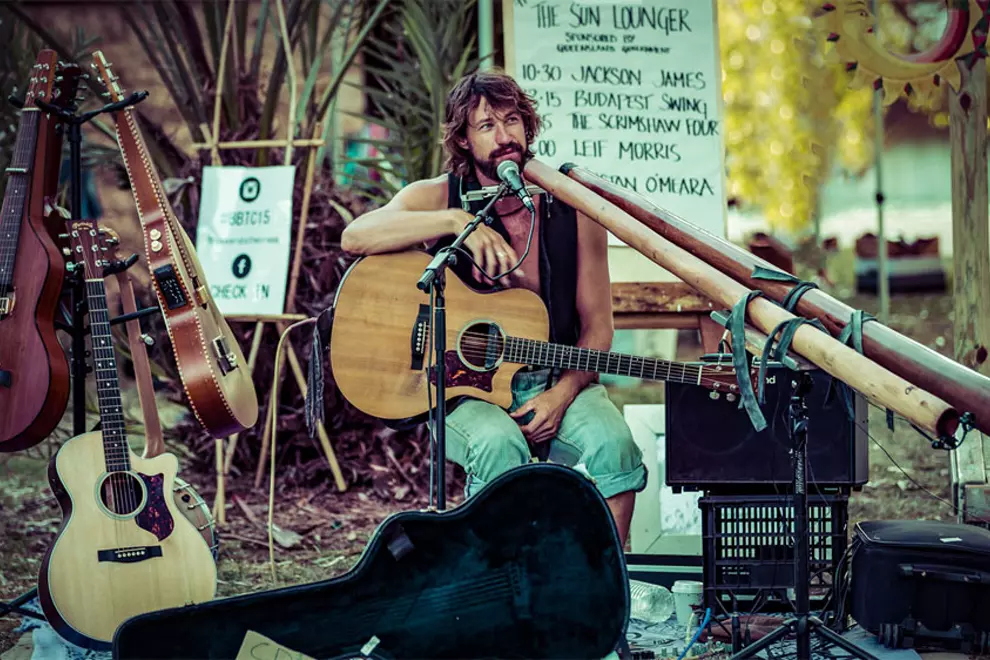 Tristan O'Meara at Buskers By The Creek 2015. Pic: Living Edge Photography